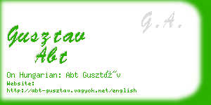 gusztav abt business card